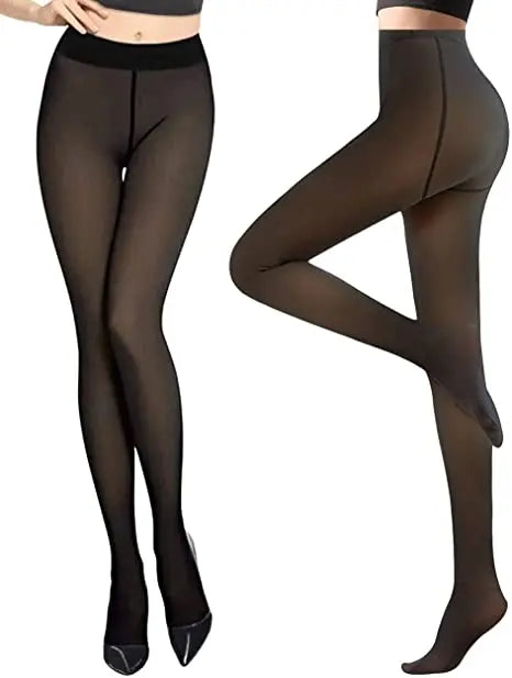 Translucent Thick Fleece Lined Leggings