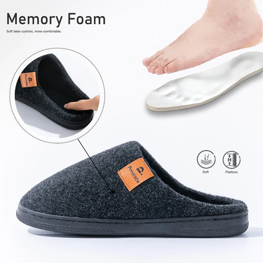 Men's Felt Platform House Slippers