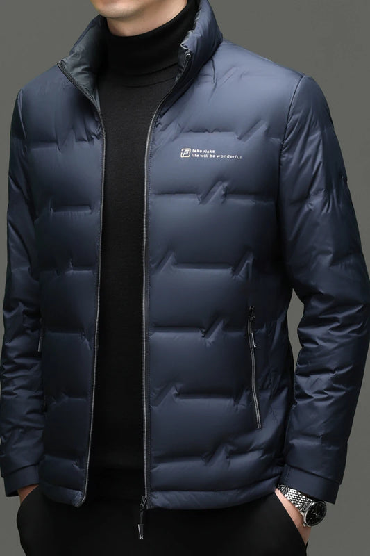 Men's White Duck Down Winter Jacket