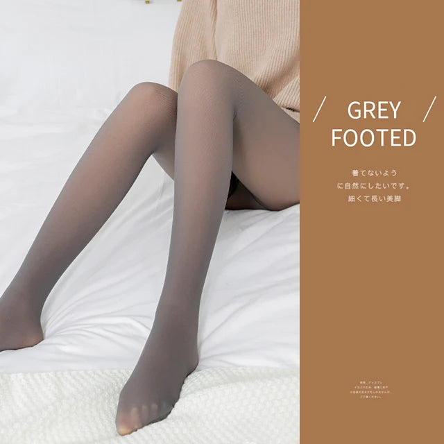 Translucent Thick Fleece Lined Leggings