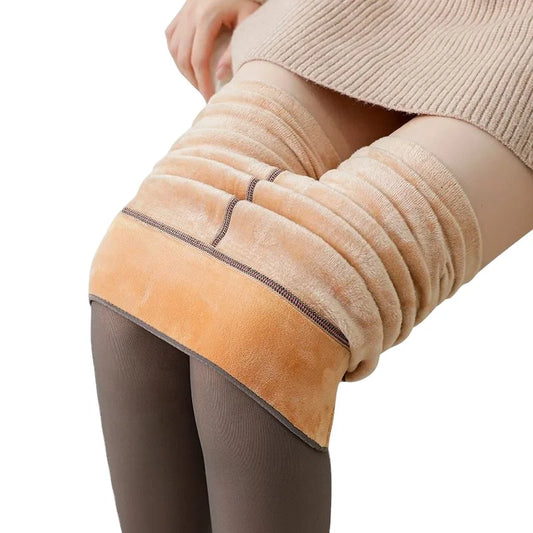 Translucent Thick Fleece Lined Leggings