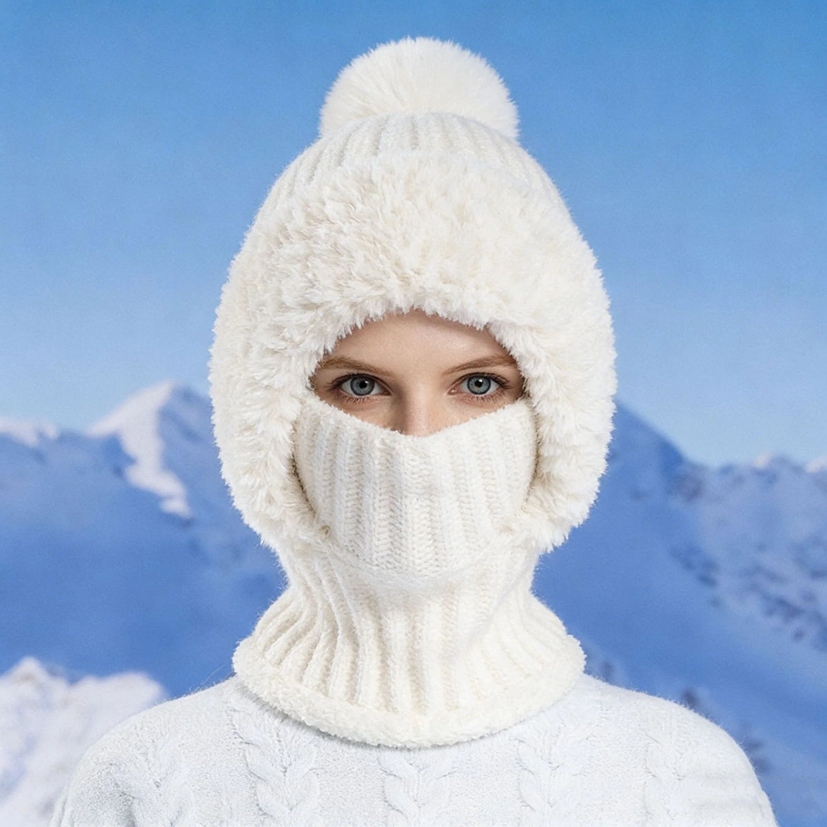 Women's 4-in-1 Fleece-Lined Winter Beanie
