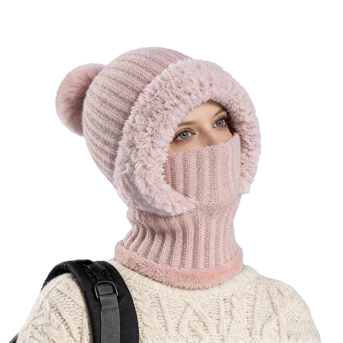 Women's 4-in-1 Fleece-Lined Winter Beanie