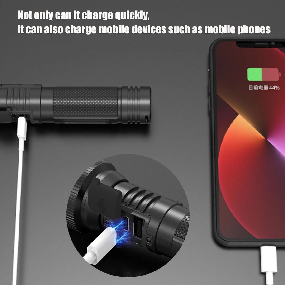 VELTRONICS Rechargeable Zoom Flashlight