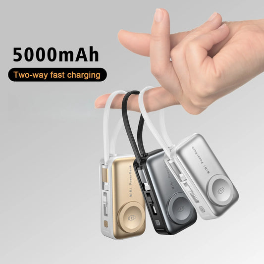 5000mAh Magnetic Wireless Charging Stand & Power Bank