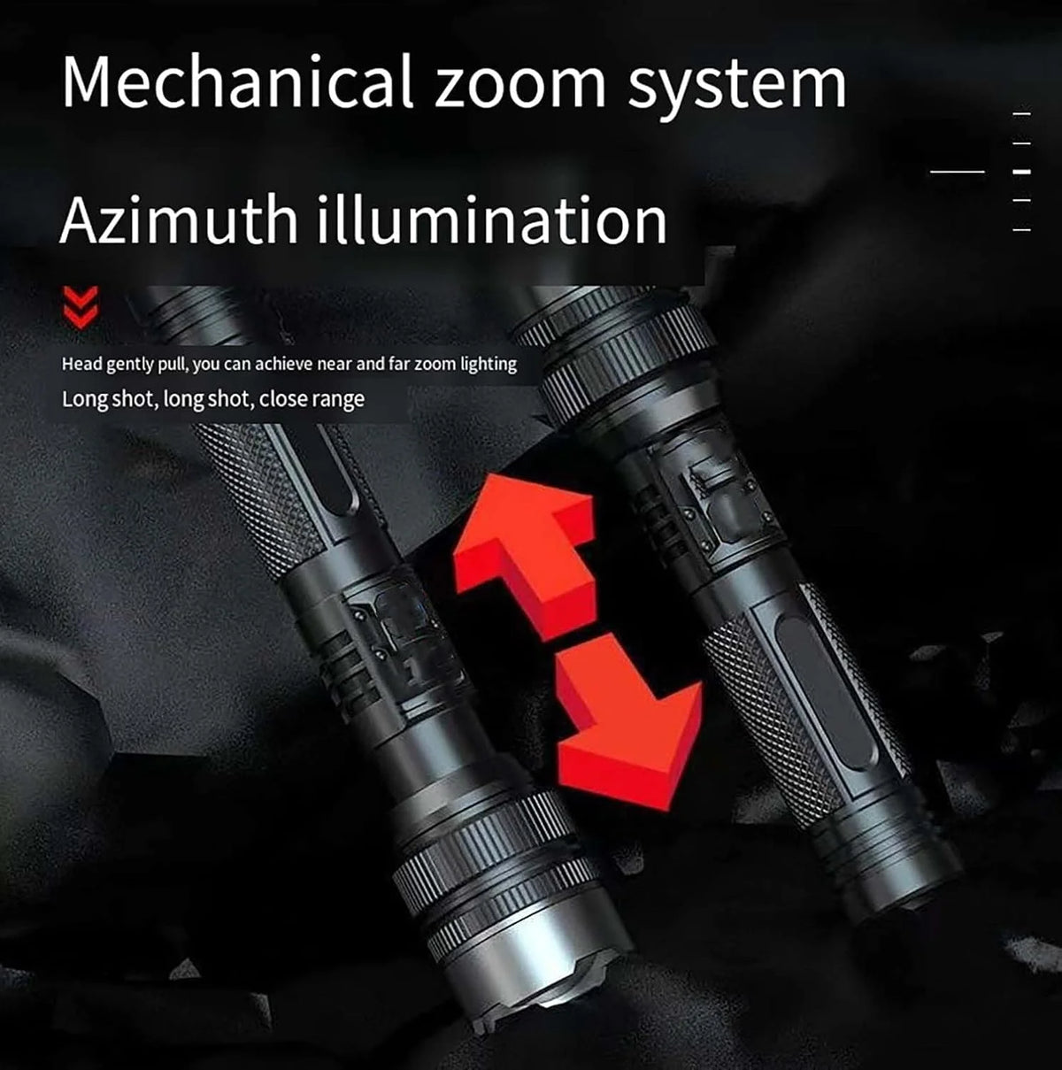 VELTRONICS Rechargeable Zoom Flashlight