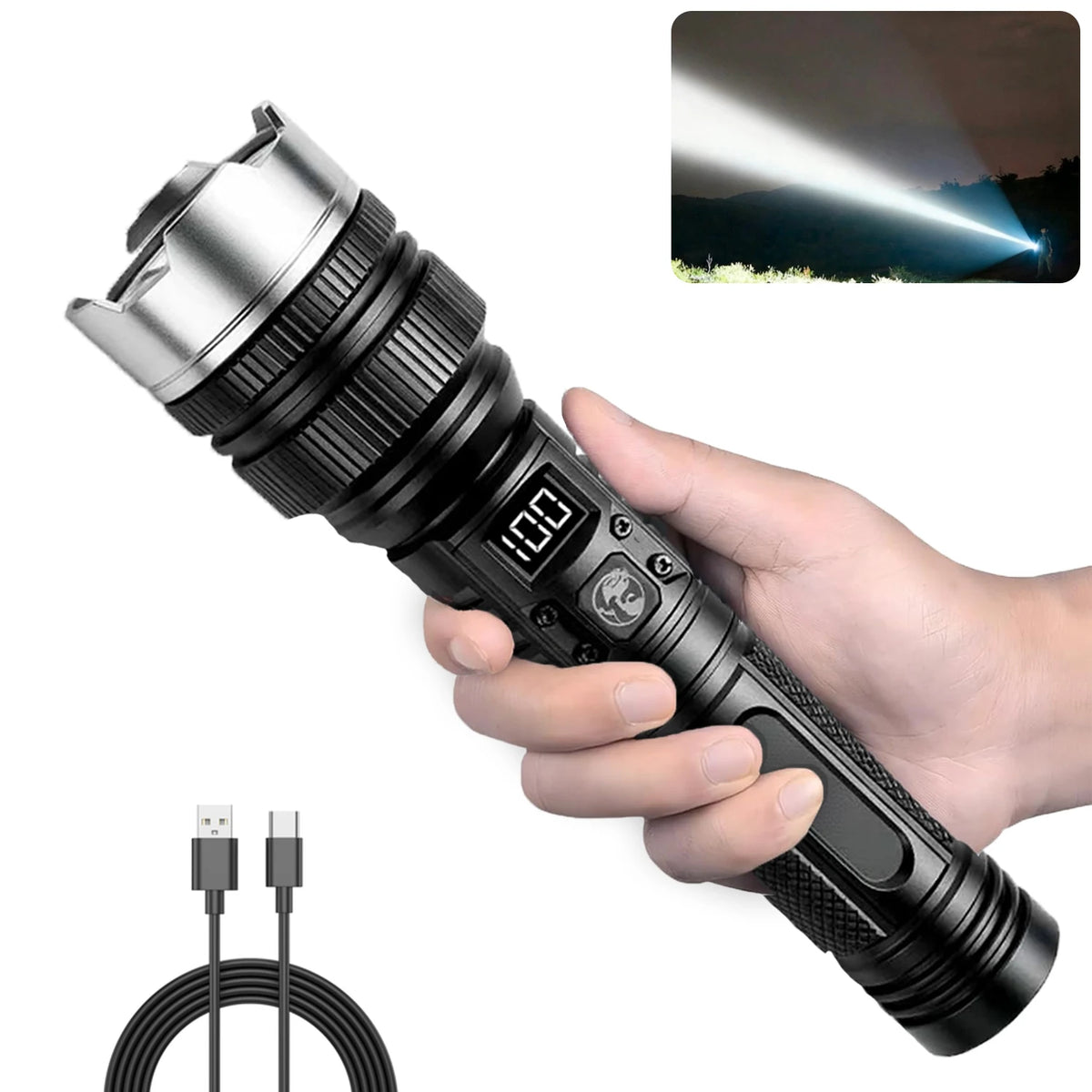 VELTRONICS Rechargeable Zoom Flashlight