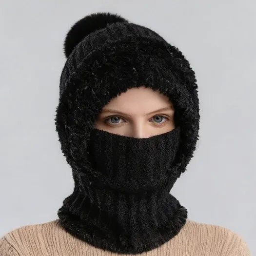 Women's 4-in-1 Fleece-Lined Winter Beanie