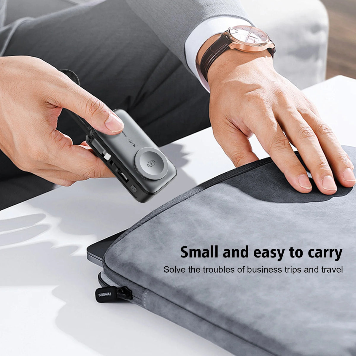 5000mAh Magnetic Wireless Charging Stand & Power Bank