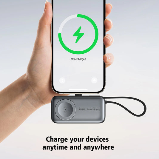 5000mAh Magnetic Wireless Charging Stand & Power Bank