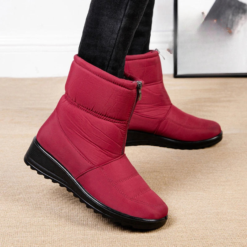 Women's Plush-Lined Wedge Winter Boots