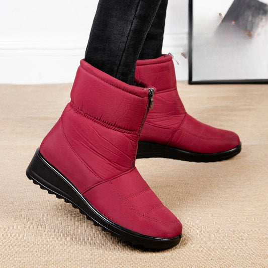 Women's Plush-Lined Wedge Winter Boots