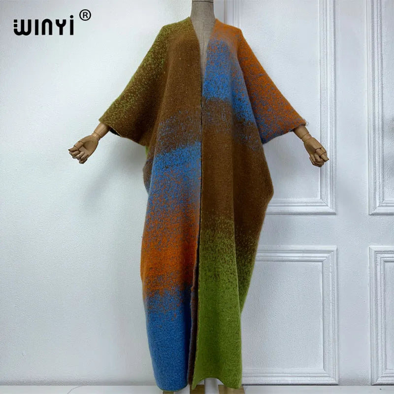 Women's Printed Poncho Coat