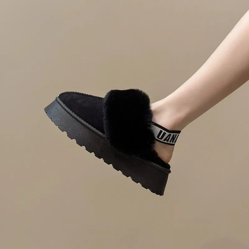 Women's Fur-Lined Slip-On Snow Boots