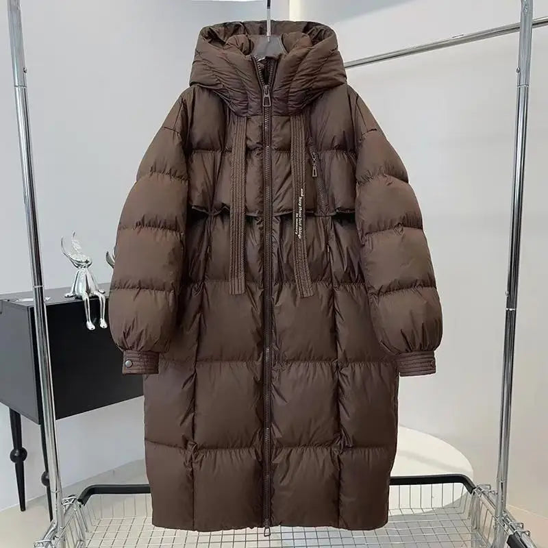 Women's Long Hooded Padded Coat