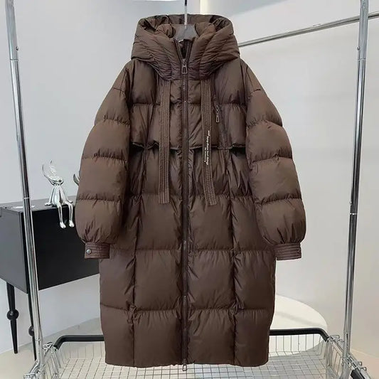 Women's Long Hooded Padded Coat