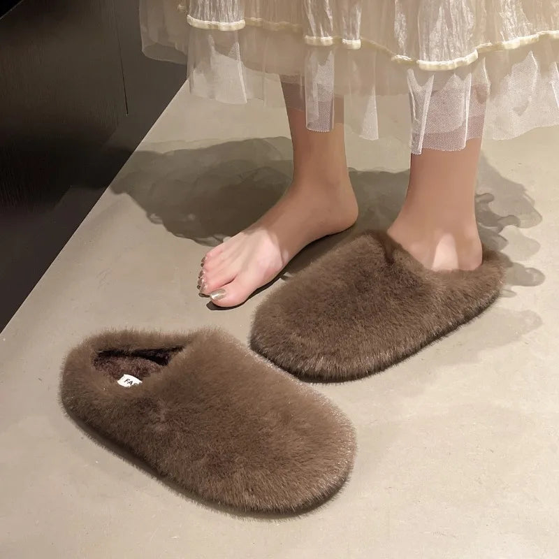 Women's Furry House Slippers