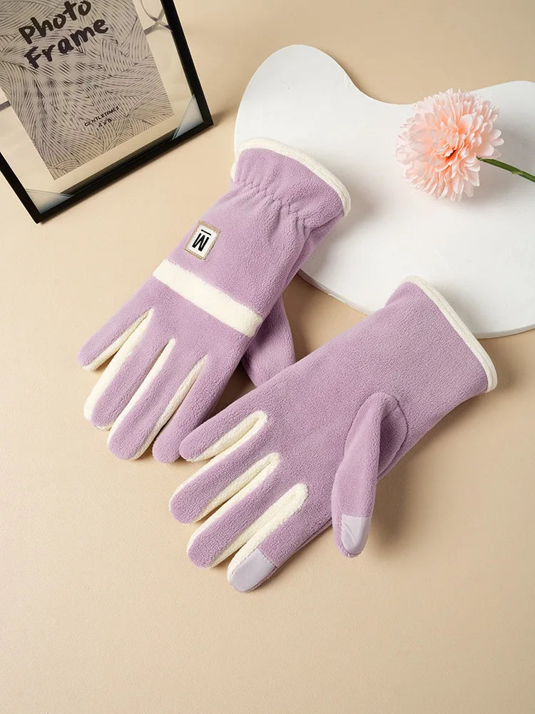 Women's Fleece-Lined Touchscreen Sports Gloves