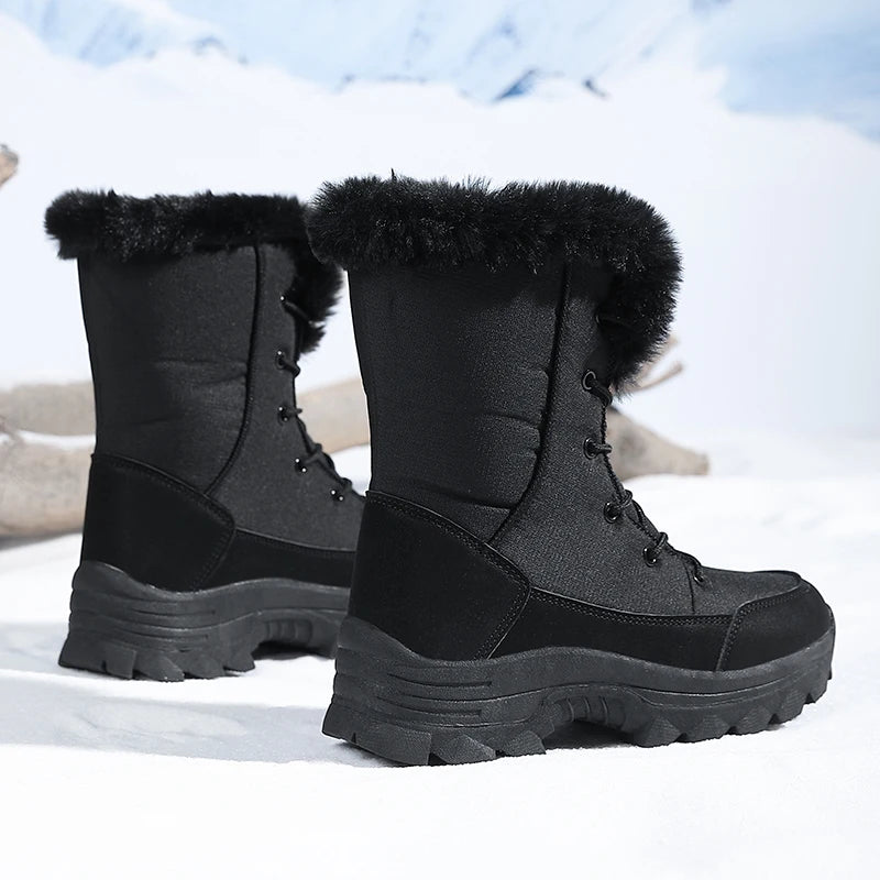 Women's High-Top Fleece Snow Boots