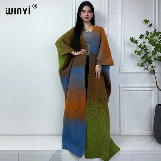 Women's Printed Poncho Coat