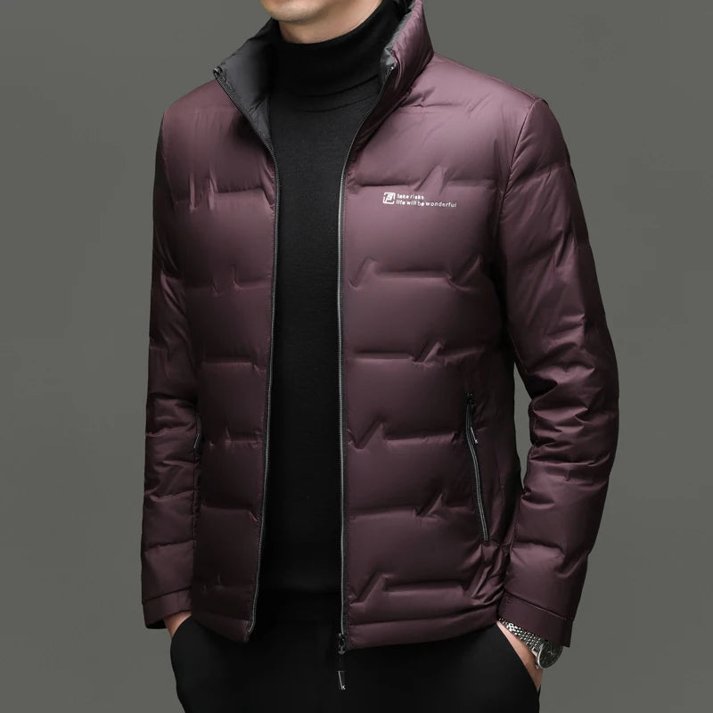 Men's White Duck Down Winter Jacket