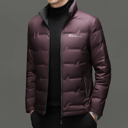 Men's White Duck Down Winter Jacket