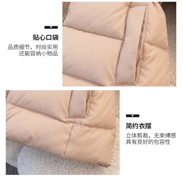 Women's Fur-Collar Hooded Padded Jacket