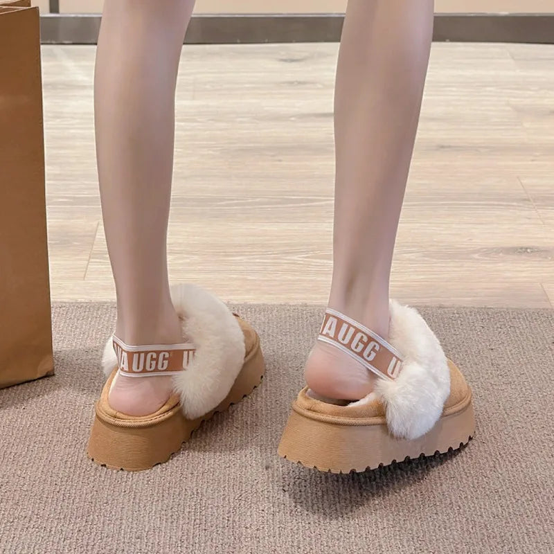 Women's Fur-Lined Slip-On Snow Boots