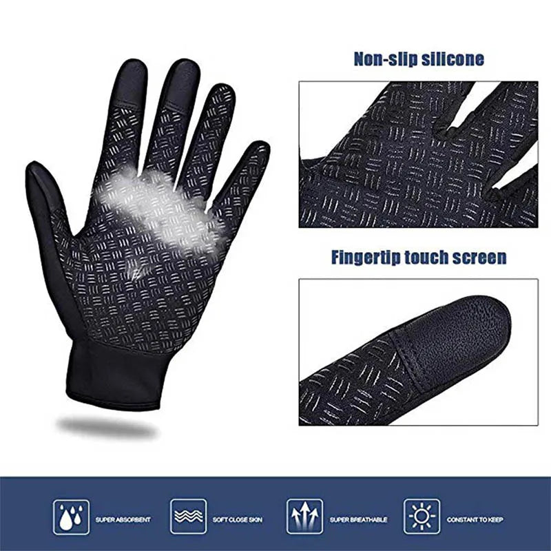 Men's Waterproof Touchscreen Zip Gloves