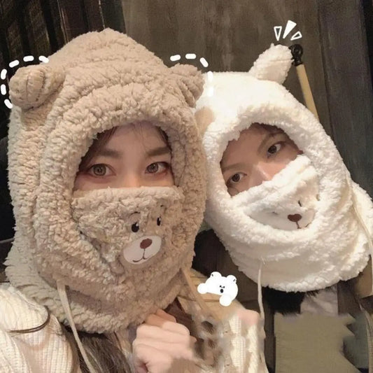 Women's Bear Plush Winter Hat