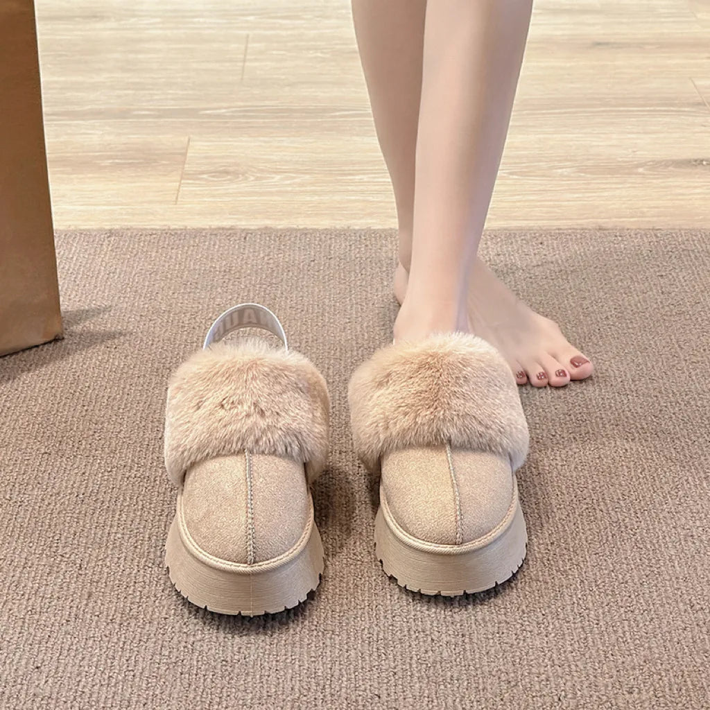 Women's Fur-Lined Slip-On Snow Boots