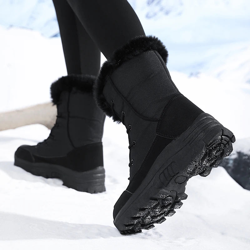 Women's High-Top Fleece Snow Boots