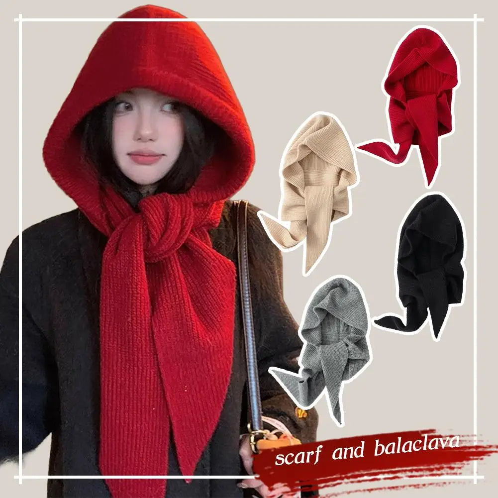 Women's Hooded Scarf Beanie