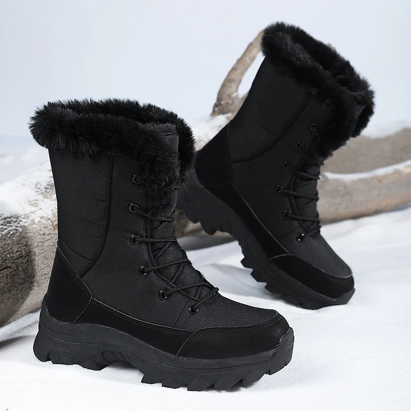 Women's High-Top Fleece Snow Boots
