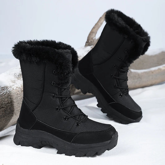 Women's High-Top Fleece Snow Boots
