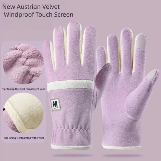 Women's Fleece-Lined Touchscreen Sports Gloves