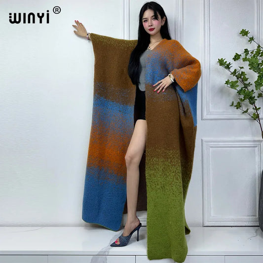Women's Printed Poncho Coat