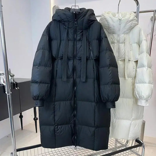 Women's Long Hooded Padded Coat