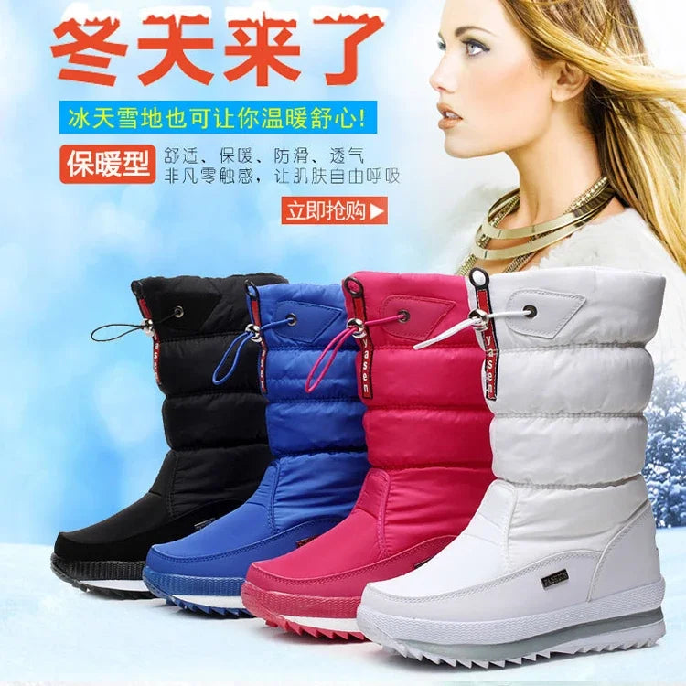 Plush-Lined Platform Winter Boots