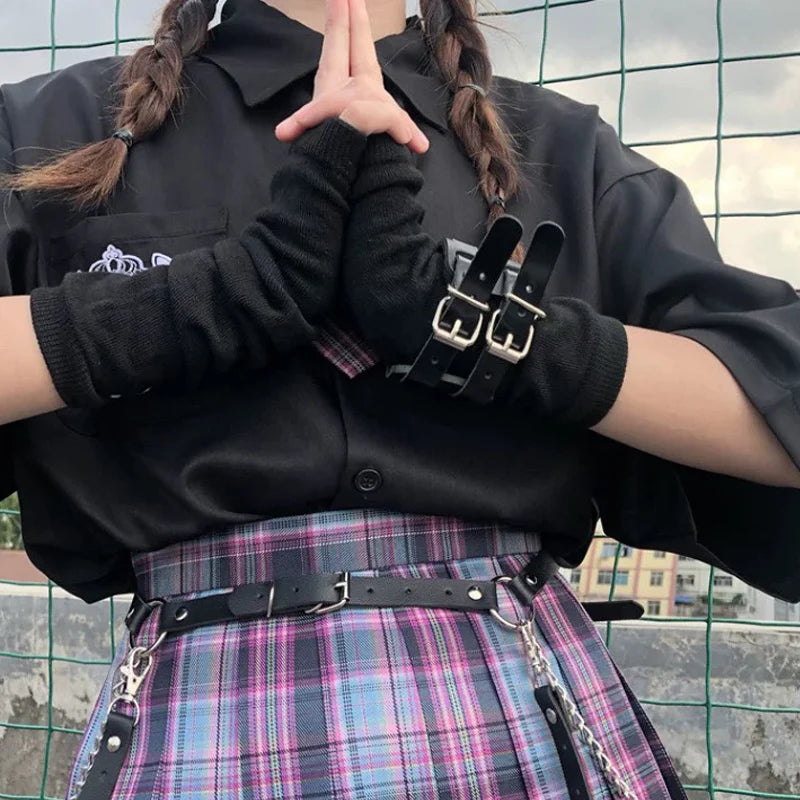 Striped Fingerless Arm Warmers