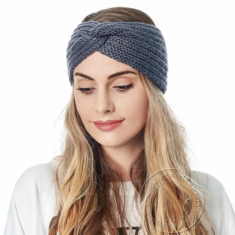 Women's Wool-Knit Ear Warmer Headband