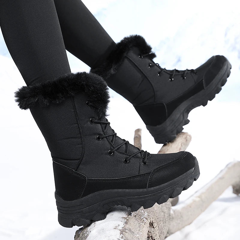 Women's High-Top Fleece Snow Boots