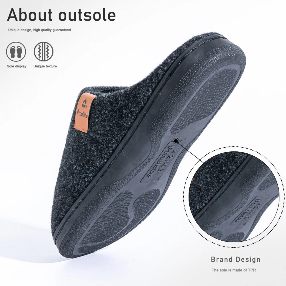 Men's Felt Platform House Slippers