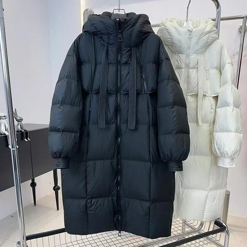 Women's Long Hooded Padded Coat