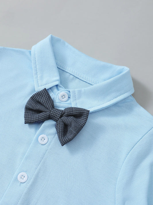 Boys' Bow-Tie Shirt & Beret Set