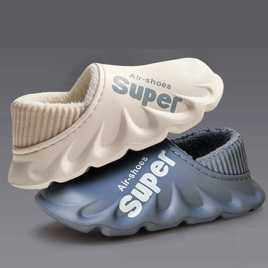 Men's Plush-Lined Indoor Slippers