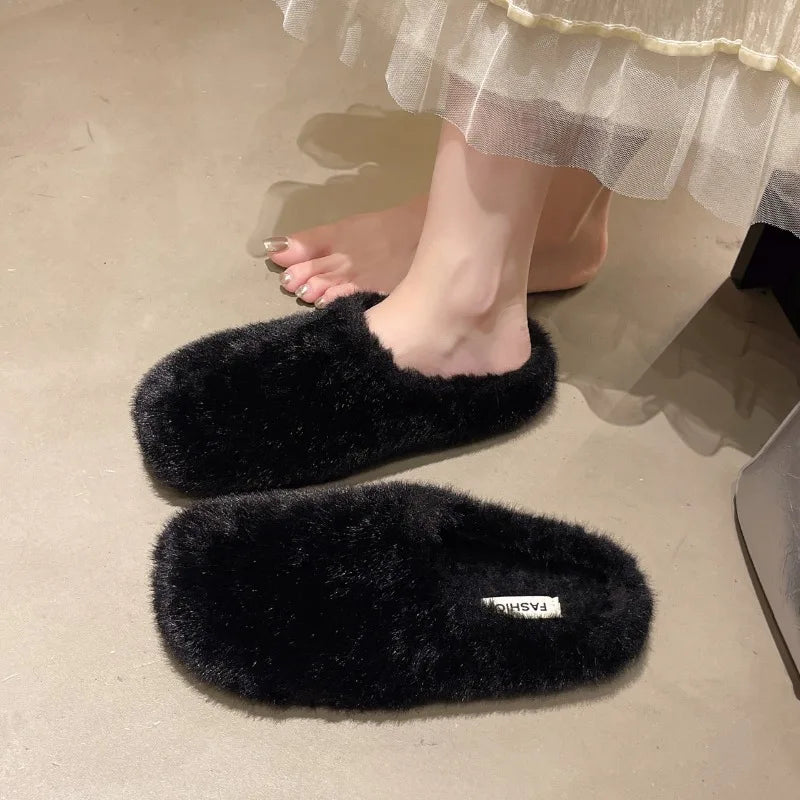 Women's Furry House Slippers