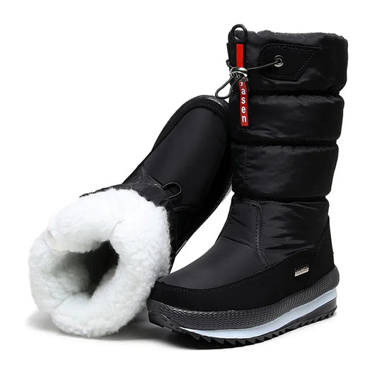 Plush-Lined Platform Winter Boots